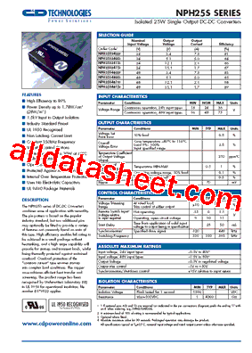 NPH25S4805I型号图片