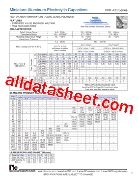 NRE-HS471M50V125x16F型号图片