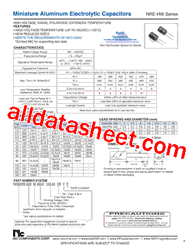 NRE-HW1R0M160V5x11F型号图片