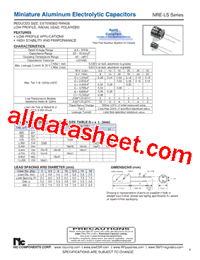 NRE-LS331M25V10x9F型号图片