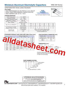 NRE-SW101M63V63x7F型号图片