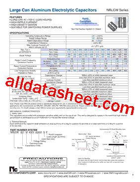 NRLCW221M420V254X45SF型号图片