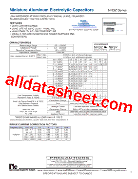 NRSZ102M16V10X22F型号图片