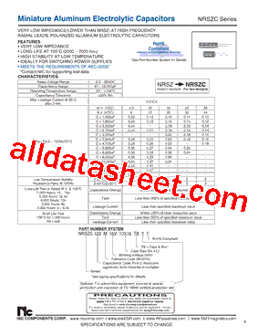 NRSZC222M63V10x20F型号图片