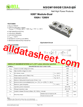 NSGM100GB120AS型号图片