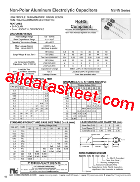 NSRN470M6.3V6.3X5TBF型号图片