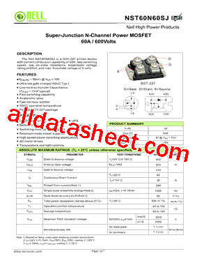 NST60N60SJ型号图片