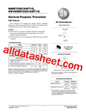 NSVMMBT2907AWT1G型号图片
