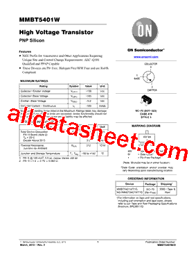 NSVMMBT5401WT1G型号图片