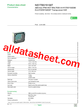 NSYTBS19168T型号图片