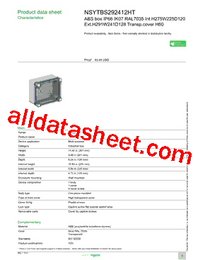 NSYTBS292412HT型号图片