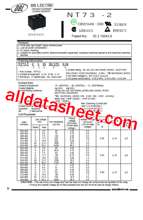 NT73-2A15DC12V0.8型号图片