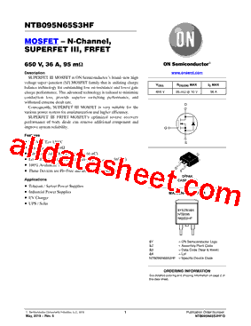 NTB095N65S3HF型号图片