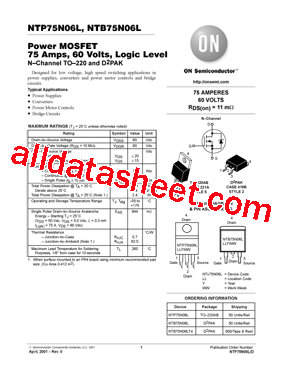 NTB75N06L型号图片