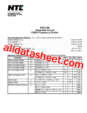 NTE1198型号图片