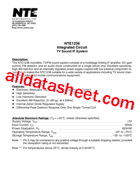 NTE1236型号图片
