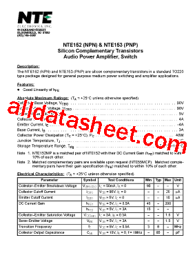 NTE153MCP型号图片