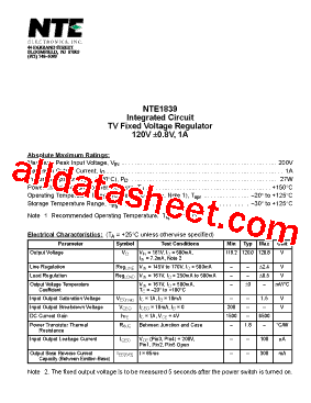 NTE1839型号图片