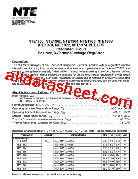 NTE1960型号图片