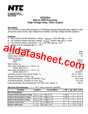 NTE228A型号图片