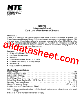 NTE725型号图片