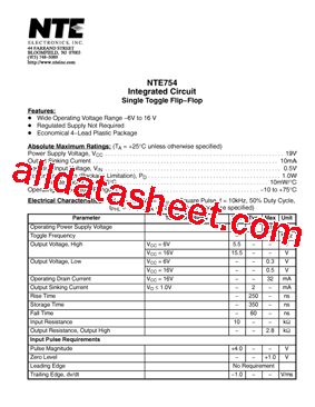 NTE754型号图片