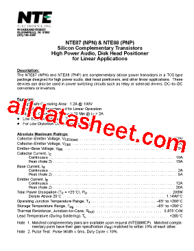 NTE87型号图片