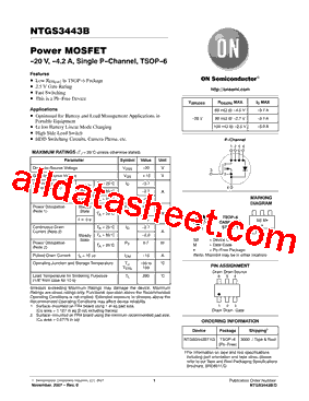 NTGS3443B型号图片