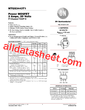 NTGS3443T1/D型号图片