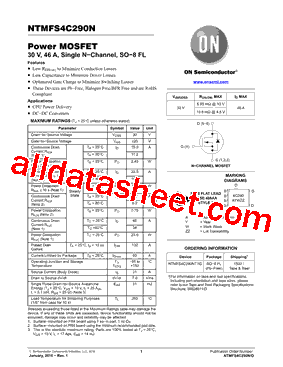 NTMFS4C290NT1G型号图片