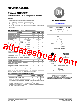 NTMFS5C404NLT1G型号图片