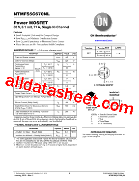NTMFS5C670NLT1G型号图片