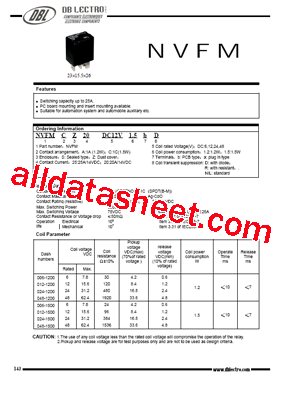 NVFMAS25DC24V1.5BR型号图片