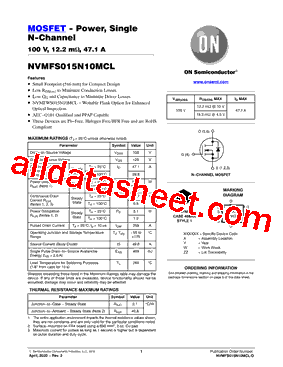 NVMFS015N10MCL型号图片