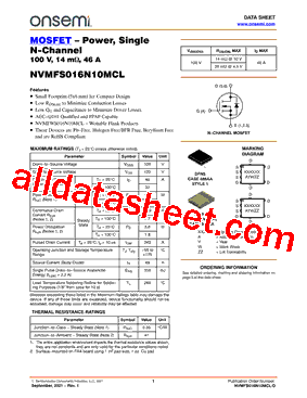 NVMFS016N10MCLT1G型号图片