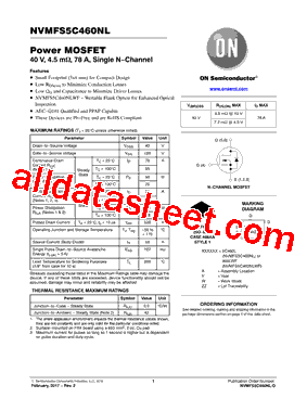 NVMFS5C460NLAFT1G型号图片