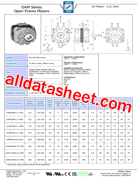 OAM97AN-11-1WB型号图片