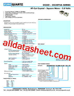 OC30T5A-10.000-0.08-20型号图片