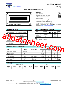 OLED-016N002E型号图片