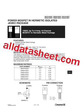 OM1N100SA型号图片