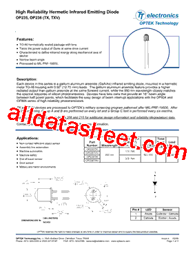 OP236TX型号图片