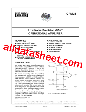OPA124P型号图片