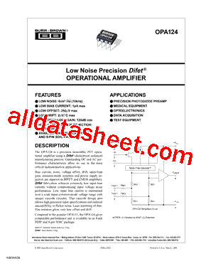 OPA124PA2型号图片