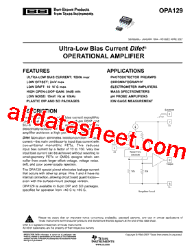 OPA129UB/2K5型号图片