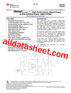 OPA1604AIPWR型号图片