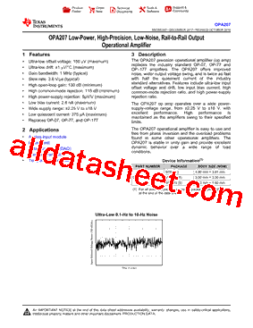 OPA207IDBVR型号图片