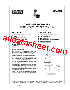 OPA2111BM型号图片