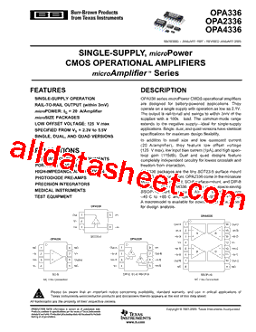 OPA2336UAG4型号图片