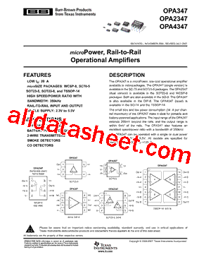 OPA2347YEDR型号图片