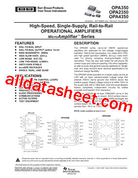 OPA2350EA250型号图片